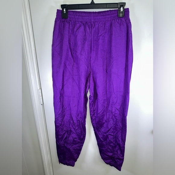 Petite Sophisticate Pants - VINTAGE Nylon Vibrant Purple Joggers